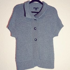 Banana republic gray short sleeve  knit cardigan